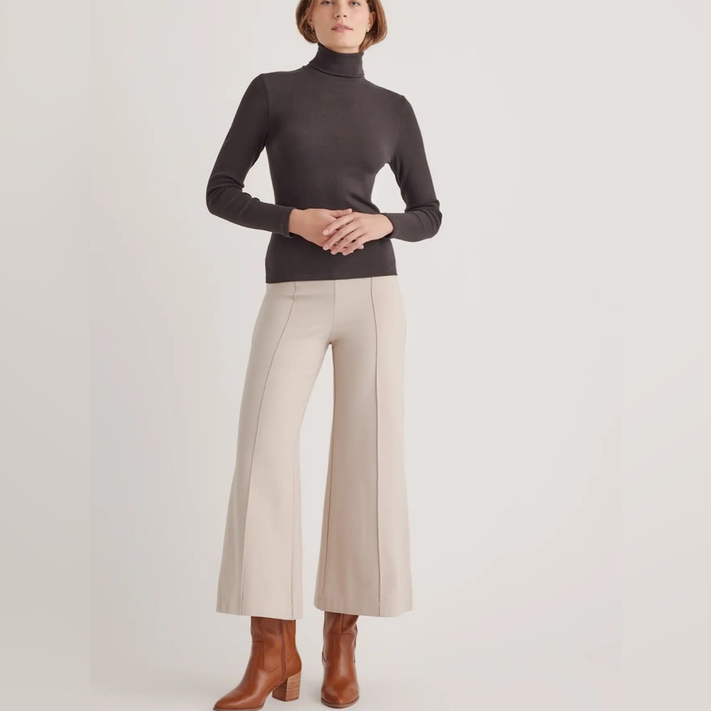 Quince Ecru Wide-Leg Pants - Picture 2 of 9